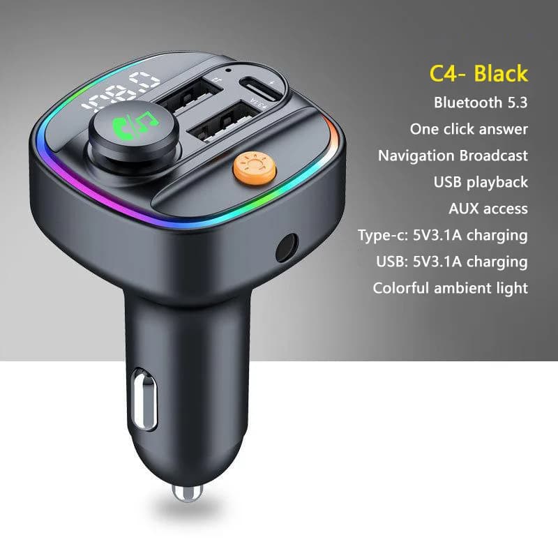 Xiaomi PD30W Fast Charger Bluetooth 5.3 FM Transmitter Handsfree Car AUX Radio Modulator MP3 Player with Adapter Car Accessories