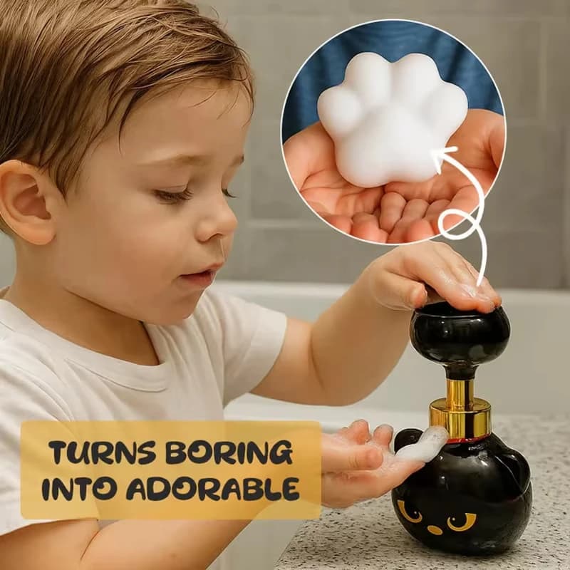 Dyspenser mydła kocia łapka, mydelniczka kocia łapka